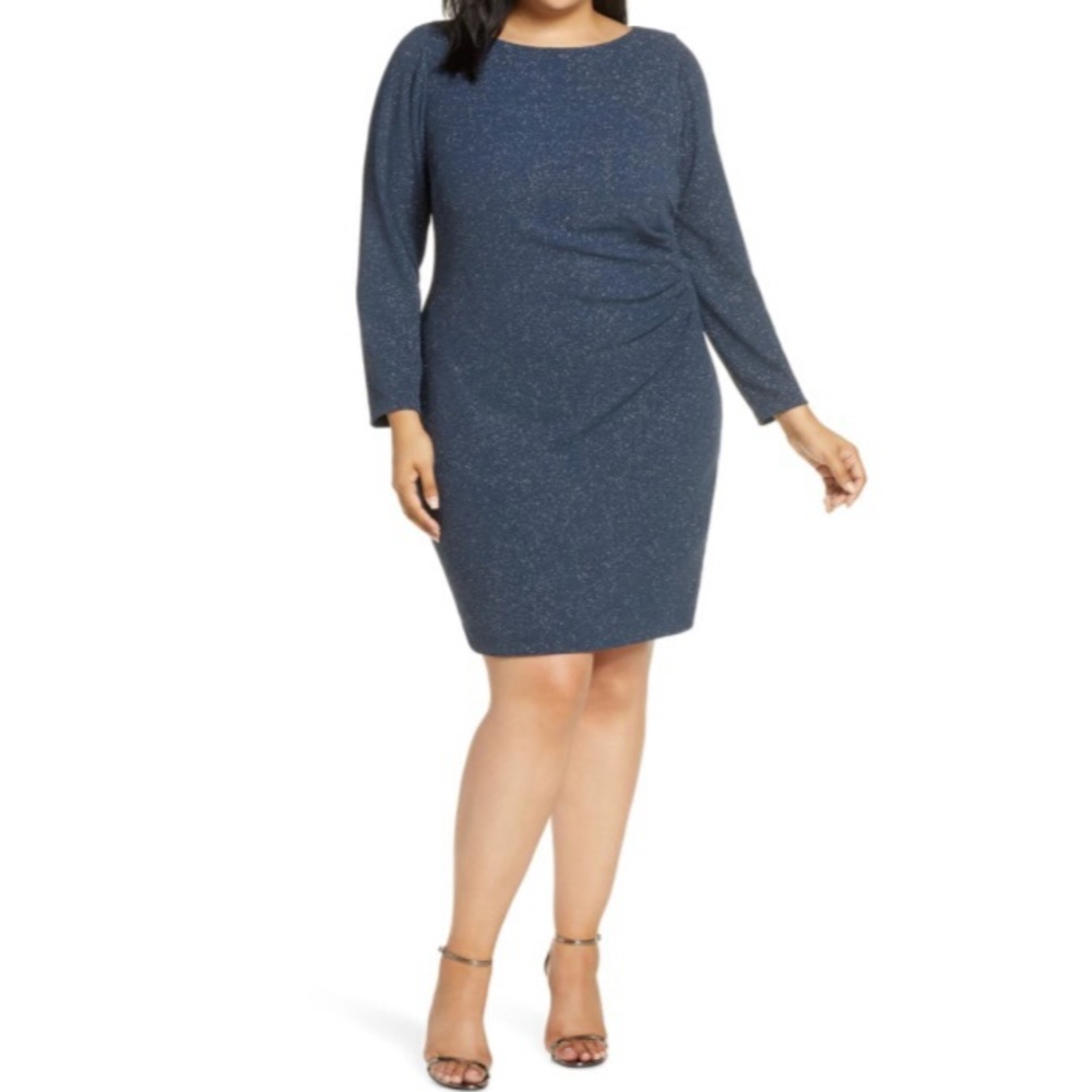 Eliza J. blue/grey glitter dress.  Size 18W.